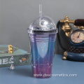 Double Constellation Creative Cup with straw